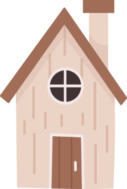 Residential House Binası Vektör İllüstrasyonu