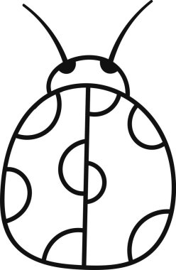 Uğurböceği Böceği Sıralı Vektör İllüstrasyonu