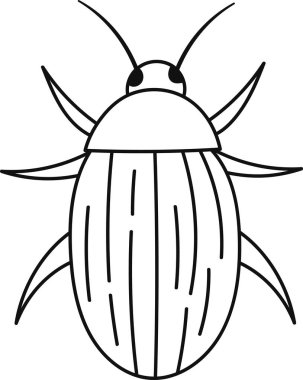 Patates Böceği Çizgili Vektör İllüstrasyonu