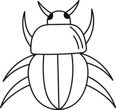 Patates Böceği Çizgili Vektör İllüstrasyonu