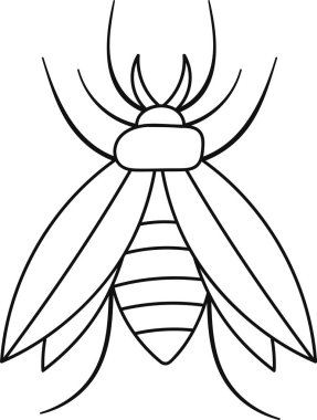 Uçan Böcek Sıralı Vektör Çizimi