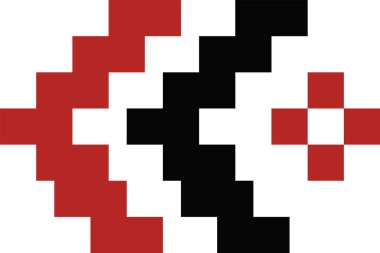 Ukrayna Geleneksel Nakış Element Vektörü İllüstrasyonu