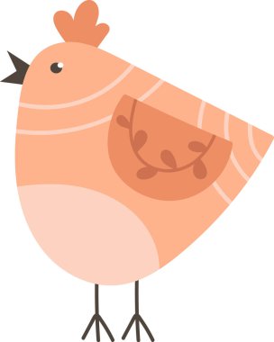 Desen Vektör İllüstrasyonlu Kuş