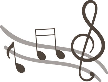 Müzik Notaları Deseni Vektör İllüstrasyonu