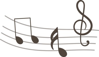 Müzik Notaları Deseni Vektör İllüstrasyonu