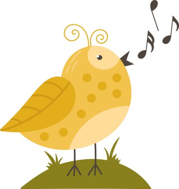Şarkı Söyleyen Kuş Meadow Vektör ResimleriComment