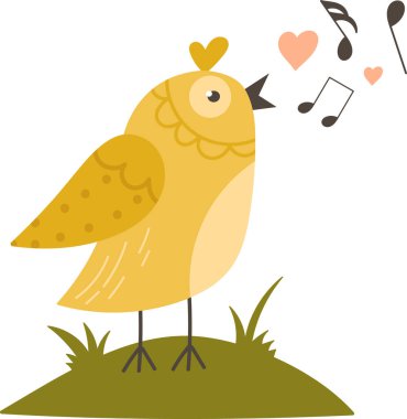 Şarkı Söyleyen Kuş Meadow Vektör ResimleriComment