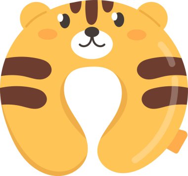 Seyahat Yastığı Zebra Vektörü İllüstrasyonu