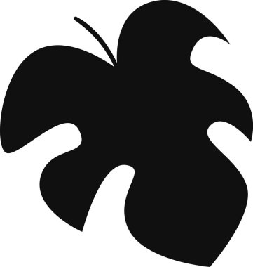 Tropikal Yaprak Siluet Vektör İllüstrasyonu