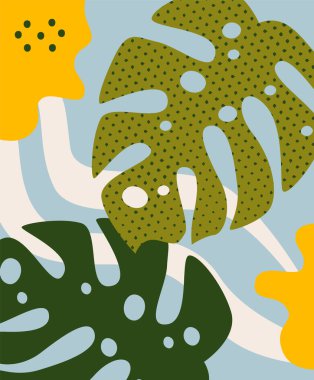 Tropikal Çiçekler Arkaplan Vektörü Resmini Bırakıyor