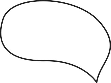 konuşma balonu karalama vektör çizimi