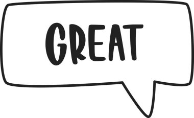 Büyük Konuşma Baloncuğu Vektör İllüstrasyonu