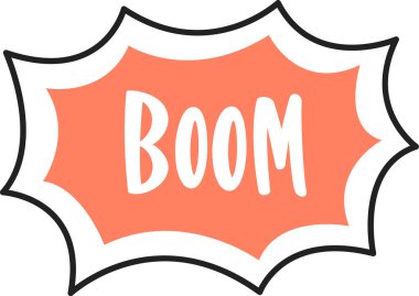 Bum Konuşma Baloncuk Vektörü İllüstrasyonu