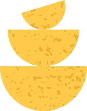 Risograph Circles Şekil Vektörü İllüstrasyonu