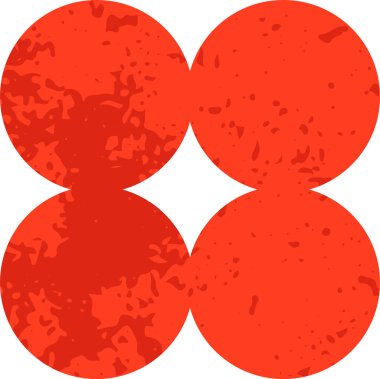 Risograph Yuvarlak Şekil Vektörü İllüstrasyonu