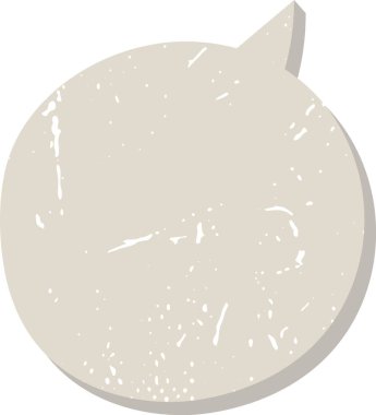 Konuşma Balonu Grunge Doku Vektörü İllüstrasyonu