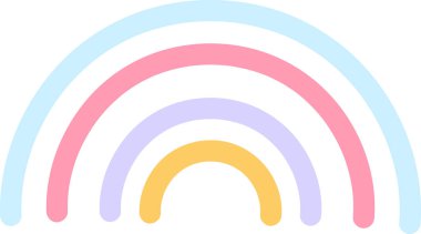 Çizgi film Gökkuşağı Simgesi Vektör İllüstrasyonu