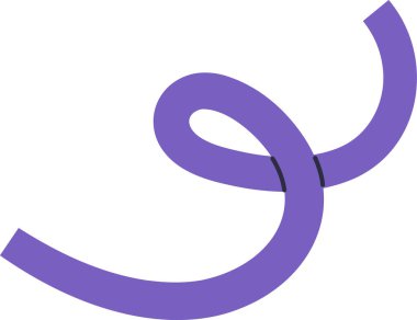 Eğri Satır Simge Vektörü İllüstrasyonu