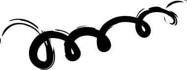 Eğri Çizen Doodle Vektör İllüstrasyonu