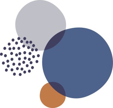 El Boyalı Soyut Çemberler Vektör İllüstrasyonu