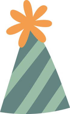Doğum günü Konisi Şapka Vektörü İllüstrasyonu