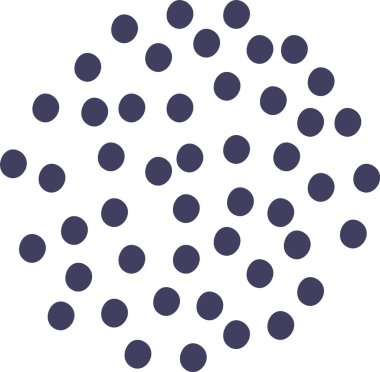 Soyut Boyalı Noktalı Çember Vektör İllüstrasyonu