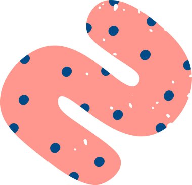 Soyut Grunge S Şekil Vektörü İllüstrasyonu