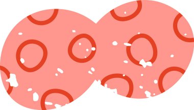 Soyut Grunge Sekiz Şekil Vektör İllüstrasyonu