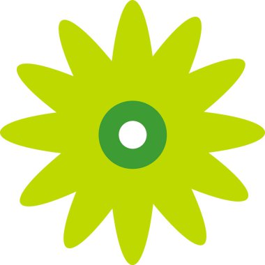 Geometrik Çiçek Bauhaus Vektör İllüstrasyonu