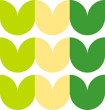 Geometrik Çiçekler Bauhaus Vektör İllüstrasyonu