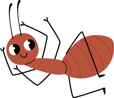 Karınca Böceği Yalancı Vektör İllüstrasyonu