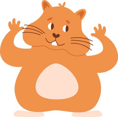 Dans Eden Hamster Hayvan Vektörü İllüstrasyonu