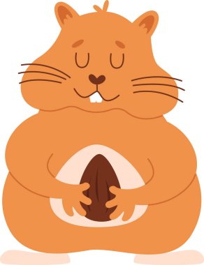 Hamster Tutma Tohum Vektörü İllüstrasyonu