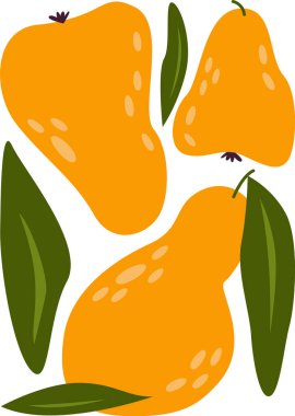 Armut Meyveleri Kalıbı Arkaplan Vektörü İllüstrasyonu