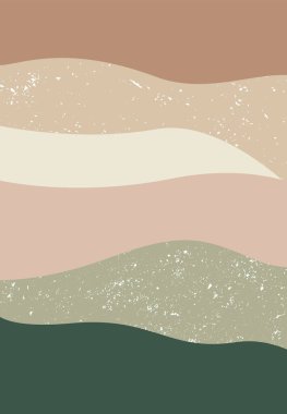 Doku Vektörü İllüstrasyonlu Soyut Manzara Arkaplanı