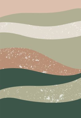 Doku Vektörü İllüstrasyonlu Soyut Manzara Arkaplanı