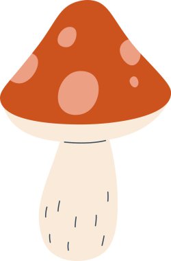 sinek agaric mantar vektör çizim