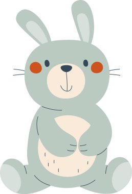 Tavşan Hayvanı Çizgi Filmi Vektör İllüstrasyonu