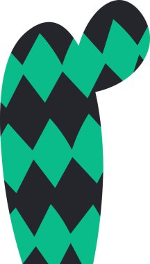 Desen Vektör İllüstrasyonlu Soyut Kaktüs