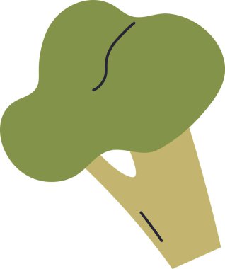 Brokoli Sebze Simgesi Vektör İllüstrasyonu