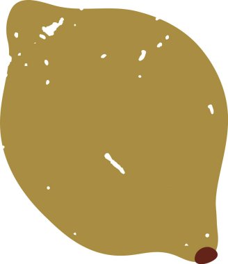 Lemon Fruit Matisse Vektör İllüstrasyonu