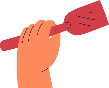 Tokalaşma Spatula Vektör İllüstrasyonu