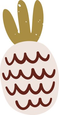 Ananas Meyveli Matisse Vektör İllüstrasyonu