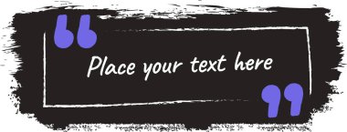 Dikdörtgen Tırnak Çerçevesi Grunge Fırça Vektörü İllüstrasyonu