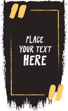 Dikdörtgen Metin Kutusu Grunge Fırça Vektörü İllüstrasyonu