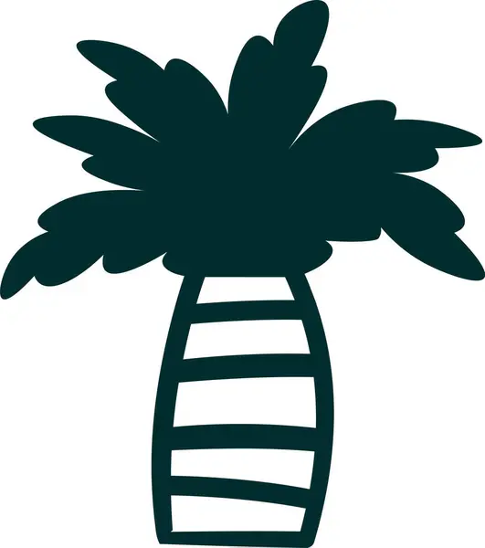 棕榈树涂鸦向量图解 矢量图形