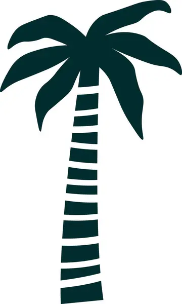 棕榈树涂鸦向量图解 免版税图库插图