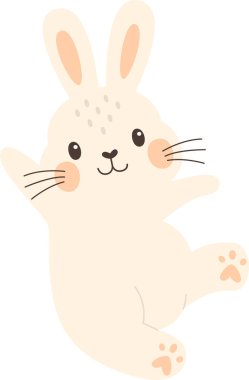 Komik Tavşan Hayvan Vektörü İllüstrasyonu