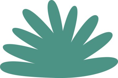 Bush Bitkisi Silüet Vektör İllüstrasyonu