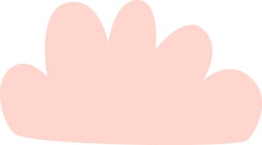 Çizgi film Bulut Simgesi Vektör İllüstrasyonu